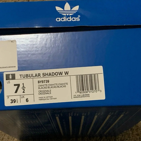 adidas Tubular Shadow Knit Gray & White Athletic Running Shoes 7.5 Women’s - Picture 7 of 8